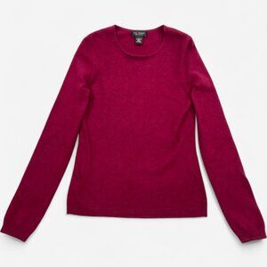 Iris Singer Women's Large Burgundy Red Cashmere Sweater Crewneck Long Sleeve